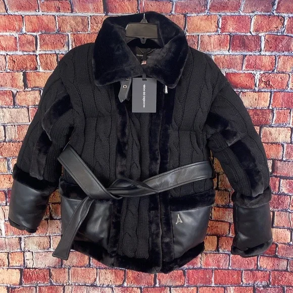 Maniere De Voir Jackets Coats Maniere De Voir Knit And Plush